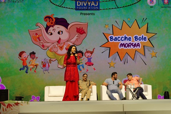 Eco Friendly Ganesh Movement Organized By Amrita Fadnavis For Earth Conservation, Support Of Salman Khan, Inauguration Of Jhala Program At Dome SVP Stadium